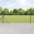Vidaxl afrasteringspaal grijs 25 x 0,5 m (36 mm gaas) staal