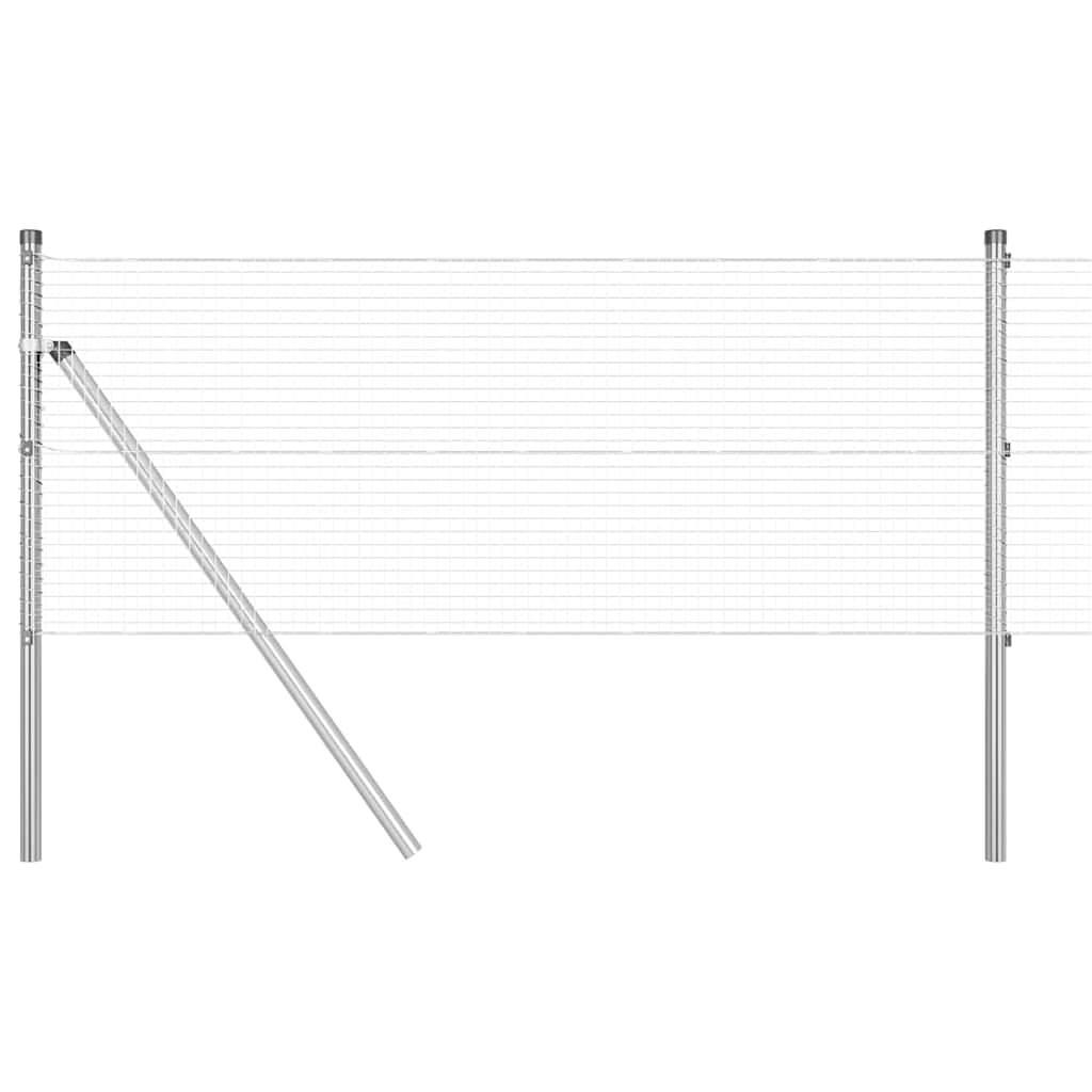 Vidaxl afrasteringspaal zilver 10 x 0,5 m (19 x 19 mm gaas) staal