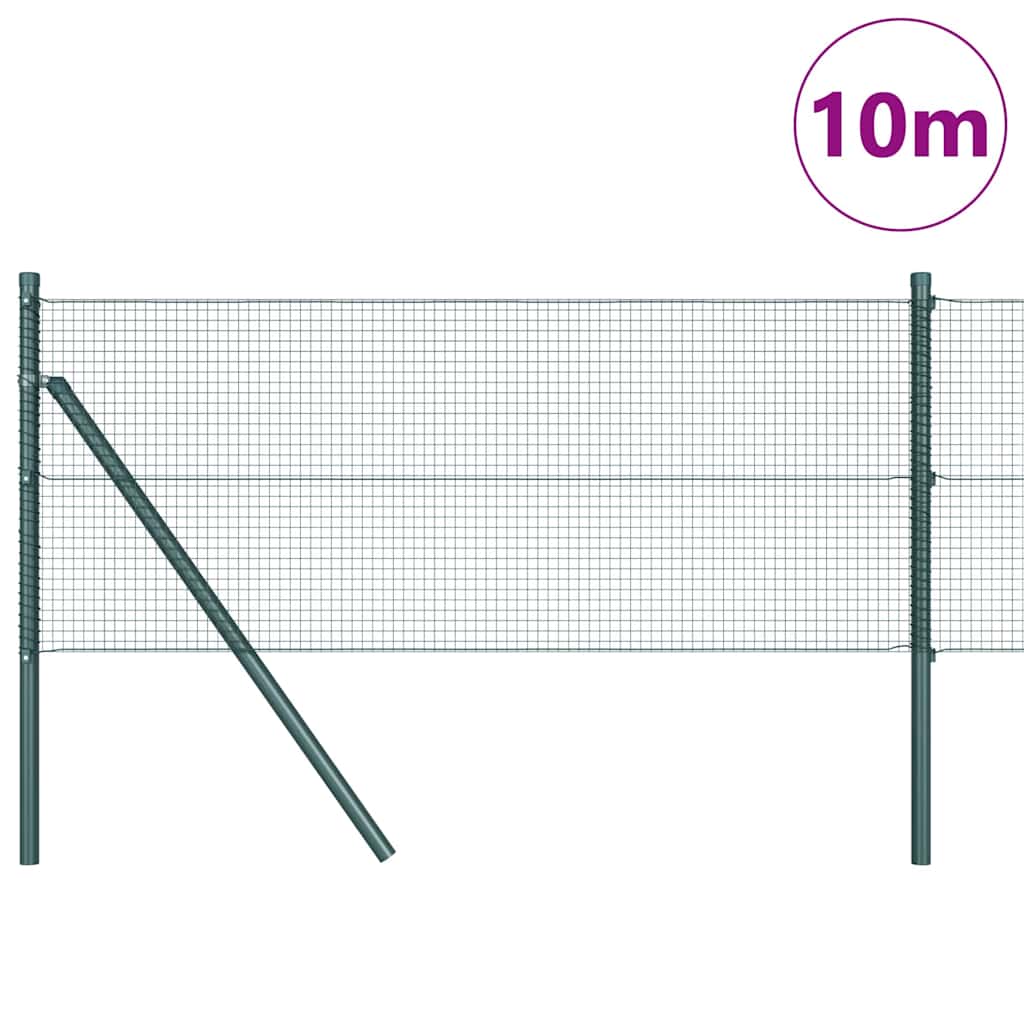 Vidaxl afrasteringspaal groen 10 x 0,4 m (16 x 16 mm gaas)