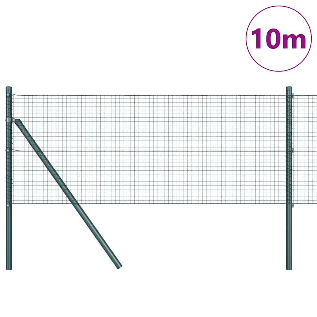 Vidaxl afrasteringspaal groen 10 x 0,8 m (19 x 19 mm gaas)