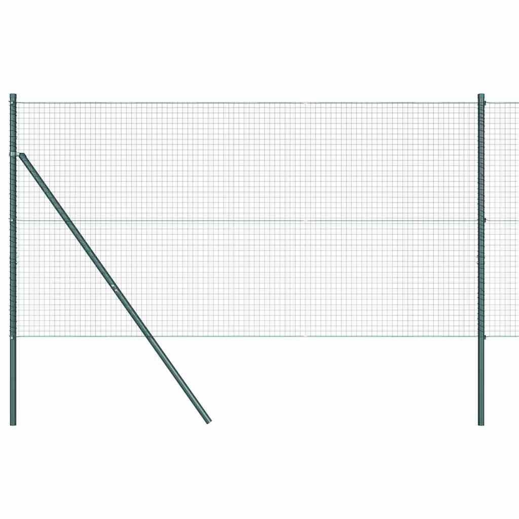 Vidaxl afrasteringspaal groen 10 x 1 m (25 x 25 mm gaas) staal