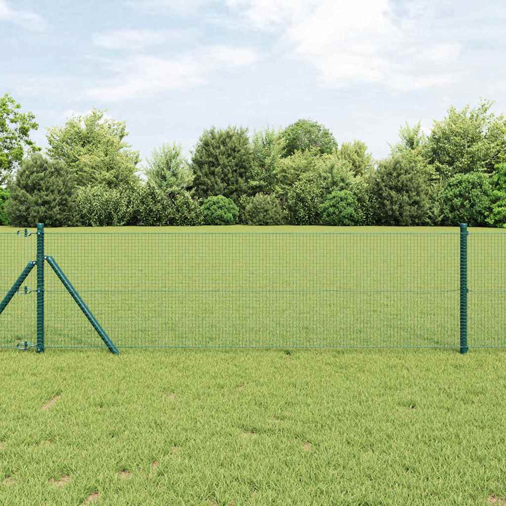 Vidaxl afrasteringspaal groen 25 x 0,4 m (16 x 16 mm gaas)