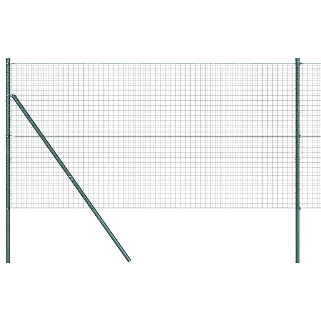 Vidaxl afrasteringspaal groen 25 x 1 m (19 x 19 mm gaas) staal