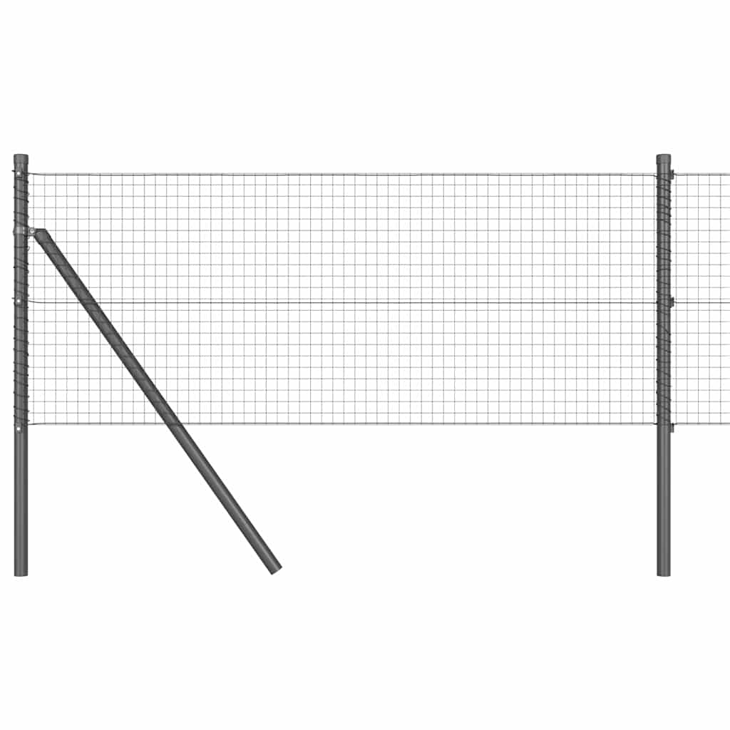 Vidaxl afrasteringspaal grijs 10 x 0,4 m (25 x 25 mm gaas)