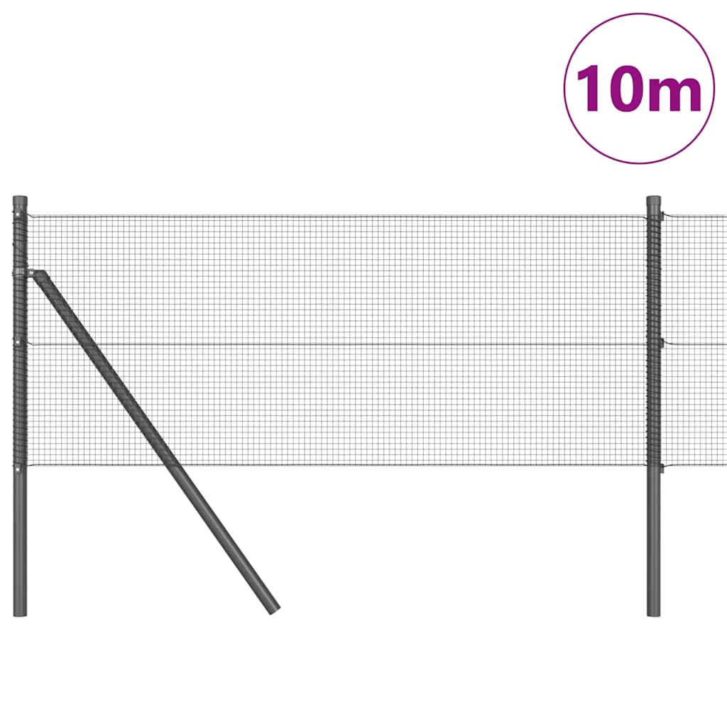 Vidaxl afrasteringspaal grijs 10 x 0,6 m (12 x 12 mm gaas)
