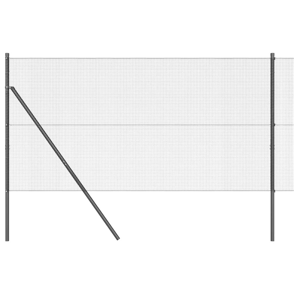 Vidaxl afrasteringspaal grijs 10 x 1 m (12 x 12 mm gaas) staal