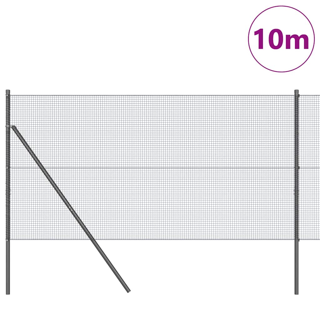 Vidaxl afrasteringspaal grijs 10 x 1,2 m (16 x 16 mm gaas)