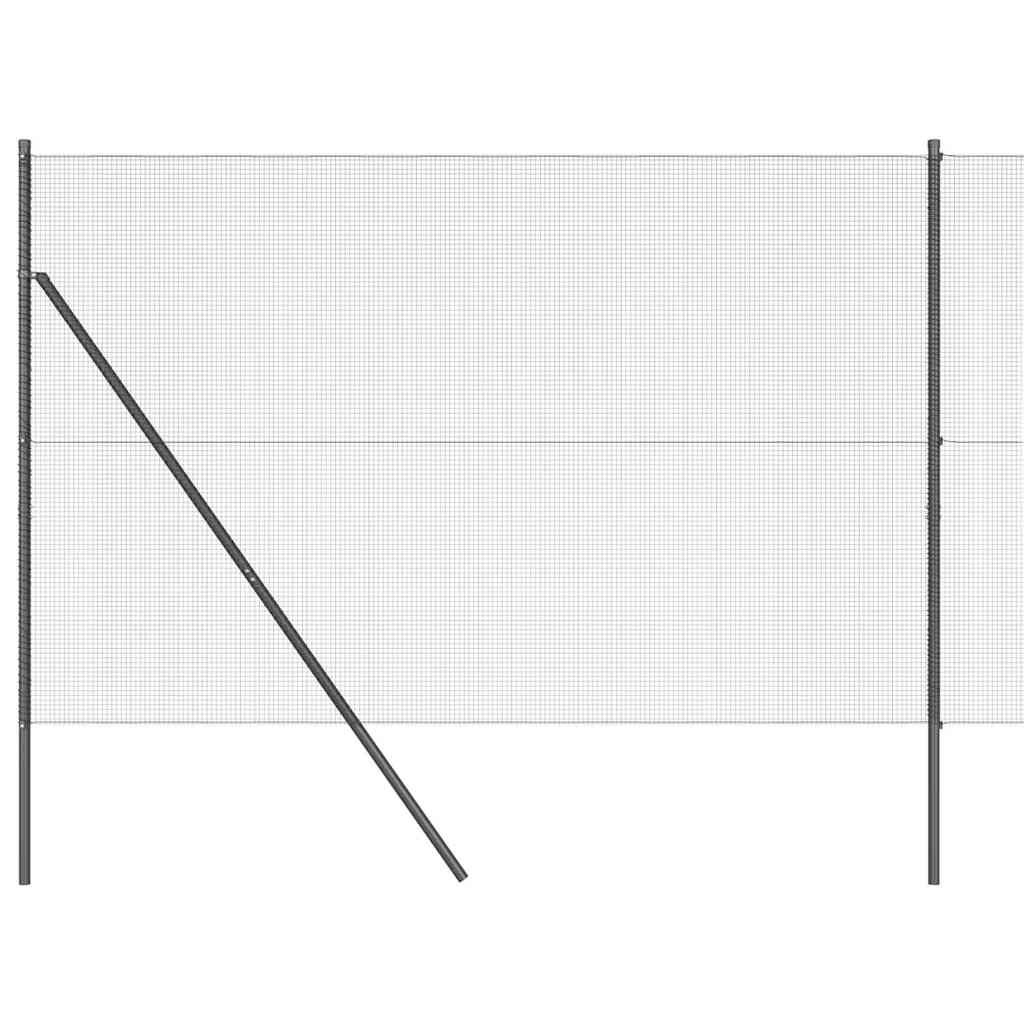 Vidaxl afrasteringspaal grijs 10 x 1,6 m (12 x 12 mm gaas)