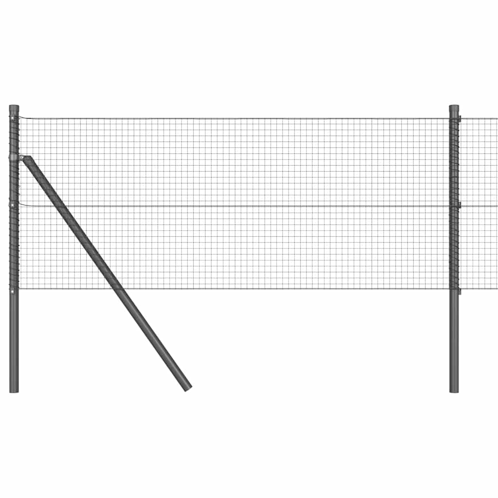 Vidaxl afrasteringspaal grijs 25 x 0,4 m (19 x 19 mm gaas)