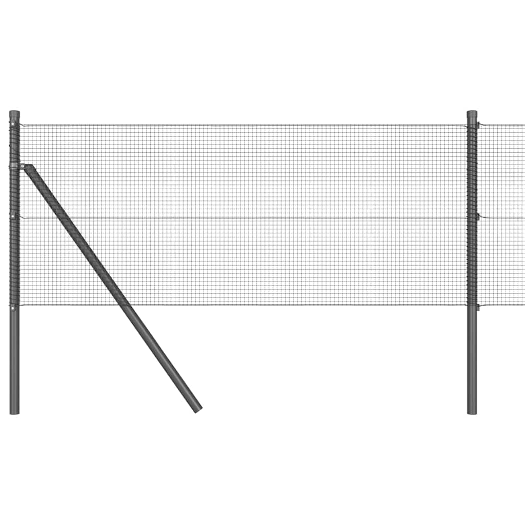 Vidaxl afrasteringspaal grijs 50 x 0,4 m (12 x 12 mm gaas)