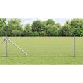 Vidaxl afrasteringspaal zilver 10 x 0,4 m (25 x 25 mm gaas) staal