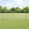 Vidaxl afrasteringspaal zilver 25 x 0,4 m (12 x 12 mm gaas) staal