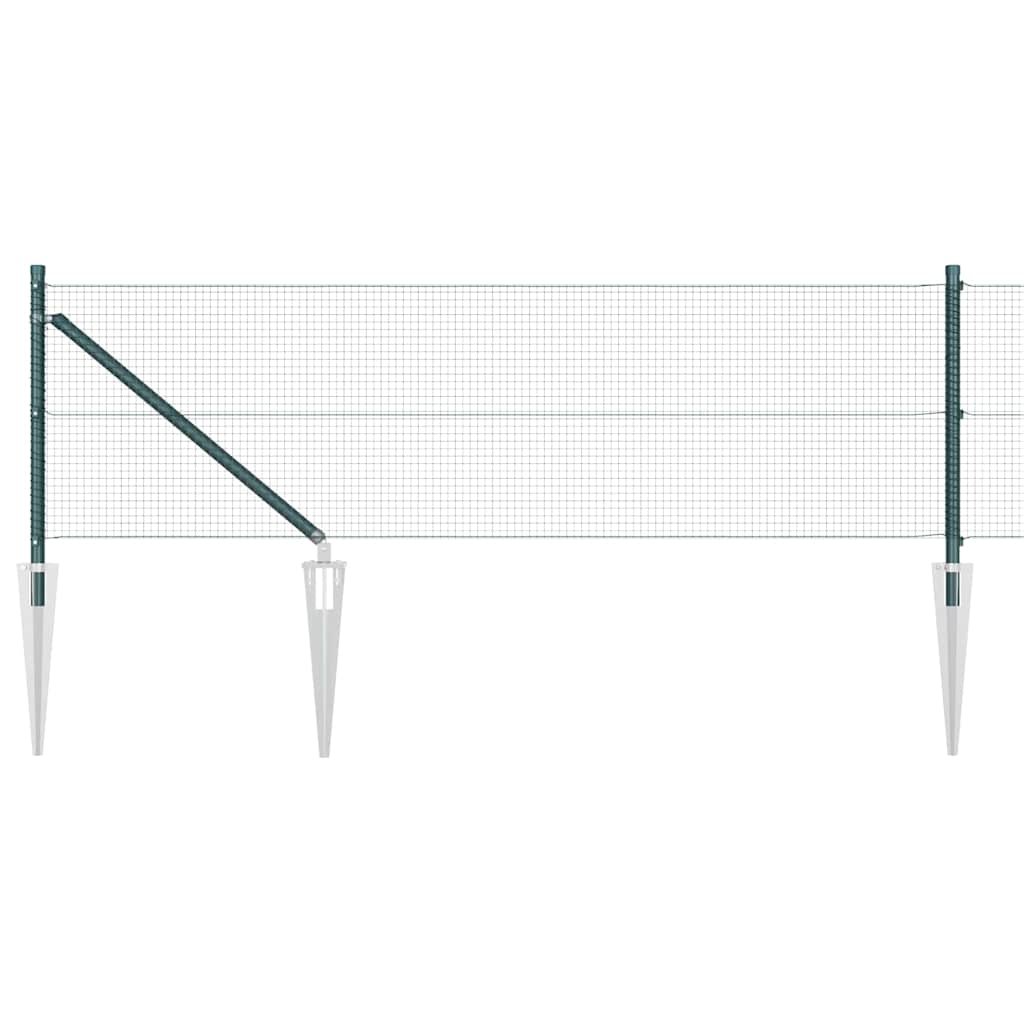 Vidaxl afrasteringspaal groen 10 x 0,4 m (16 x 16 mm gaas)