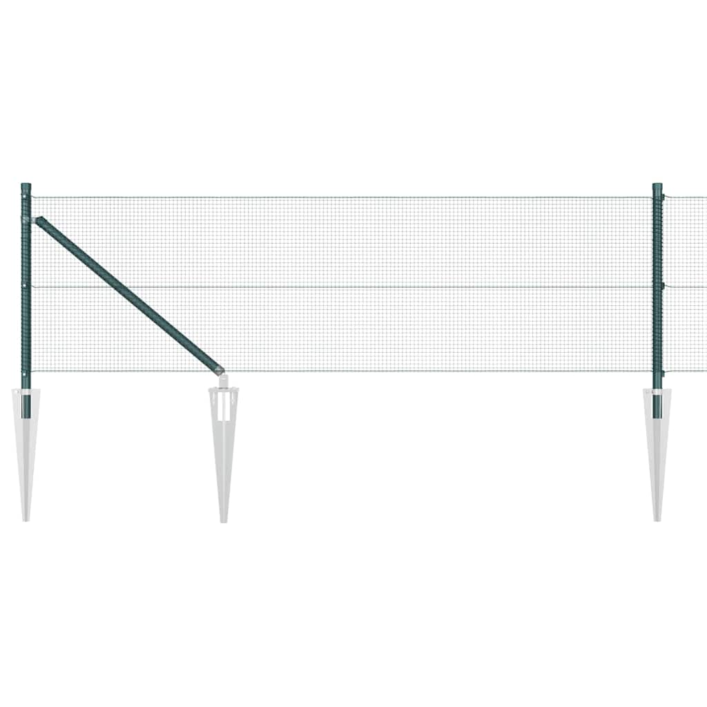 Vidaxl afrasteringspaal groen 10 x 0,8 m (12 x 12 mm gaas)
