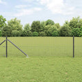 Vidaxl afrasteringspaal grijs 10 x 0,8 m (16 x 16 mm gaas)