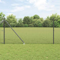 Vidaxl afrasteringspaal grijs 10 x 1,4 m (12 x 12 mm gaas)