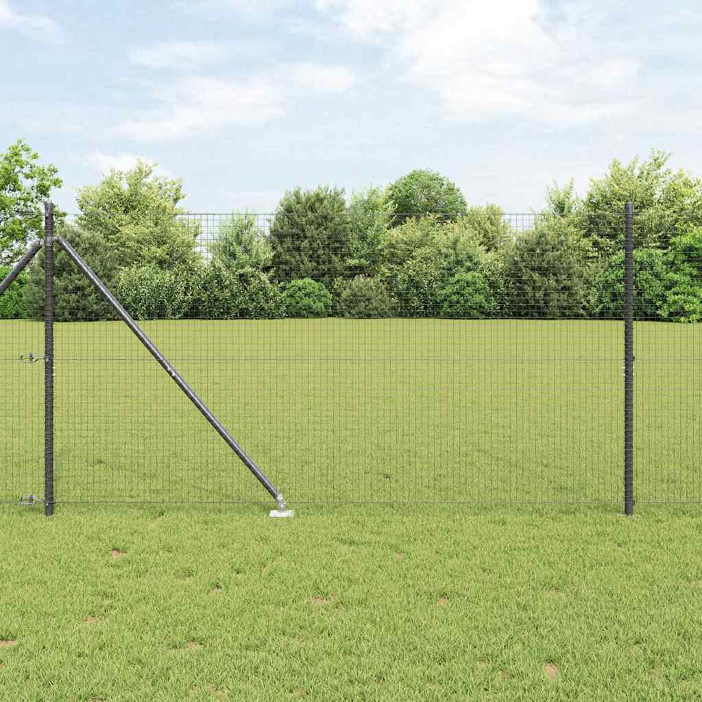 Vidaxl afrasteringspaal grijs 10 x 1,4 m (25 x 25 mm gaas)