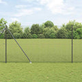 Vidaxl afrasteringspaal grijs 10 x 1,6 m (12 x 12 mm gaas)