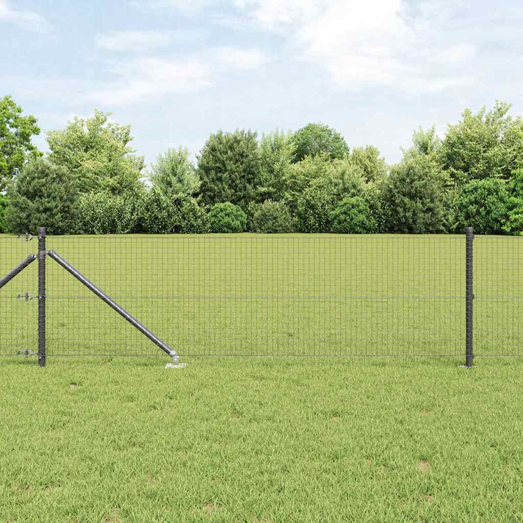 Vidaxl afrasteringspaal grijs 25 x 0,6 m (25 x 25 mm gaas)