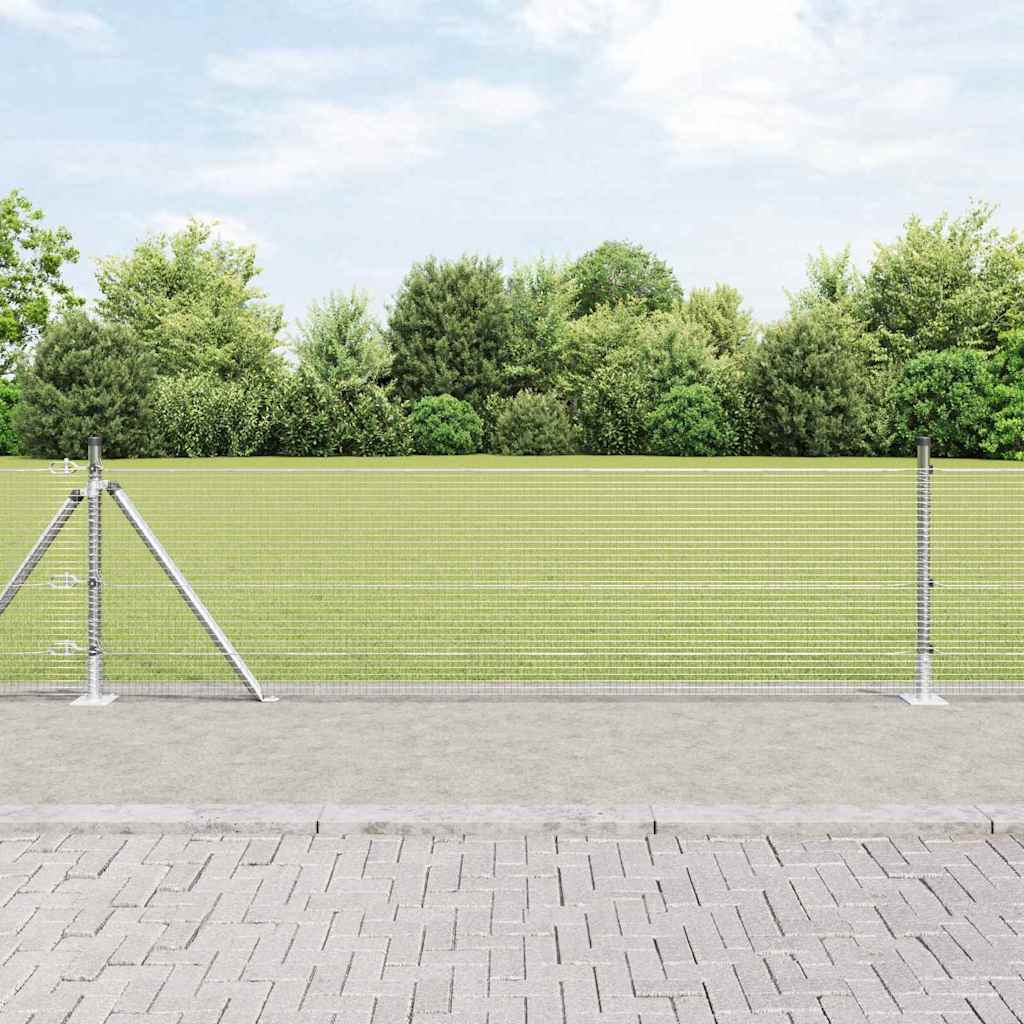 Vidaxl afrasteringspaal zilver 10 x 0,6 m (16 x 16 mm gaas) staal