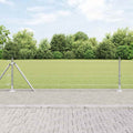 Vidaxl afrasteringspaal zilver 25 x 0,5 m (19 x 19 mm mesh) staal