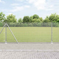 Vidaxl afrasteringspaal zilver 25 x 1 m (12 x 12 mm gaas) staal