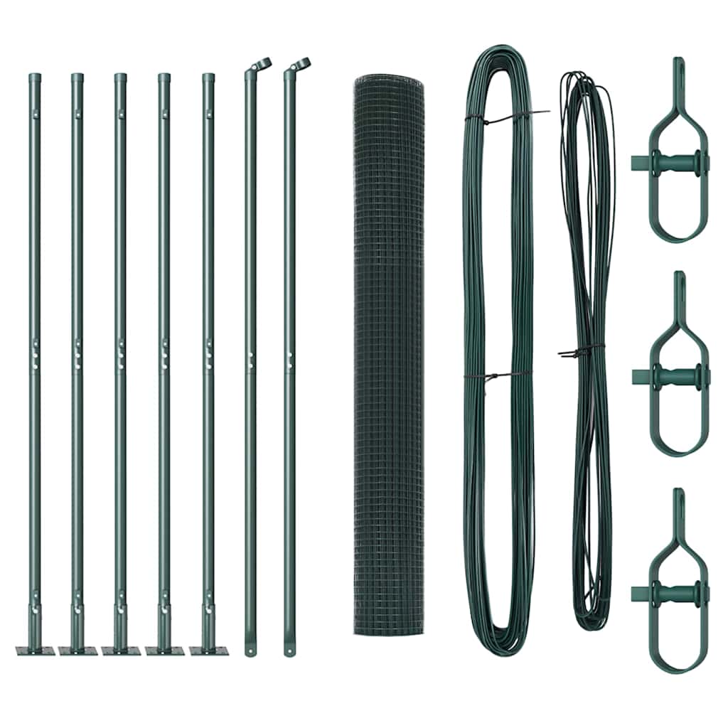 Vidaxl afrasteringspaal groen 10 x 0,8 m (16 x 16 mm gaas)
