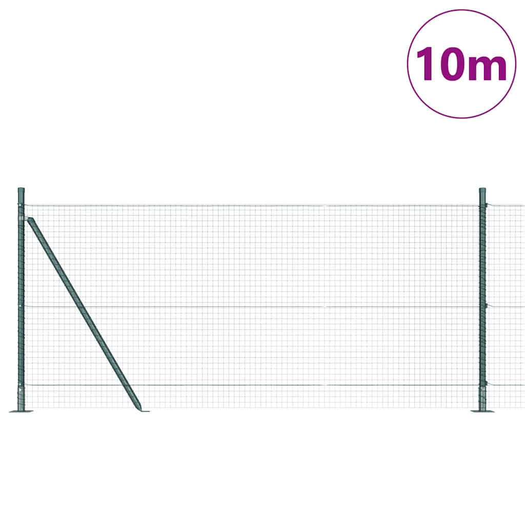 Vidaxl afrasteringspaal groen 10 x 0,8 m (25 x 25 mm gaas)