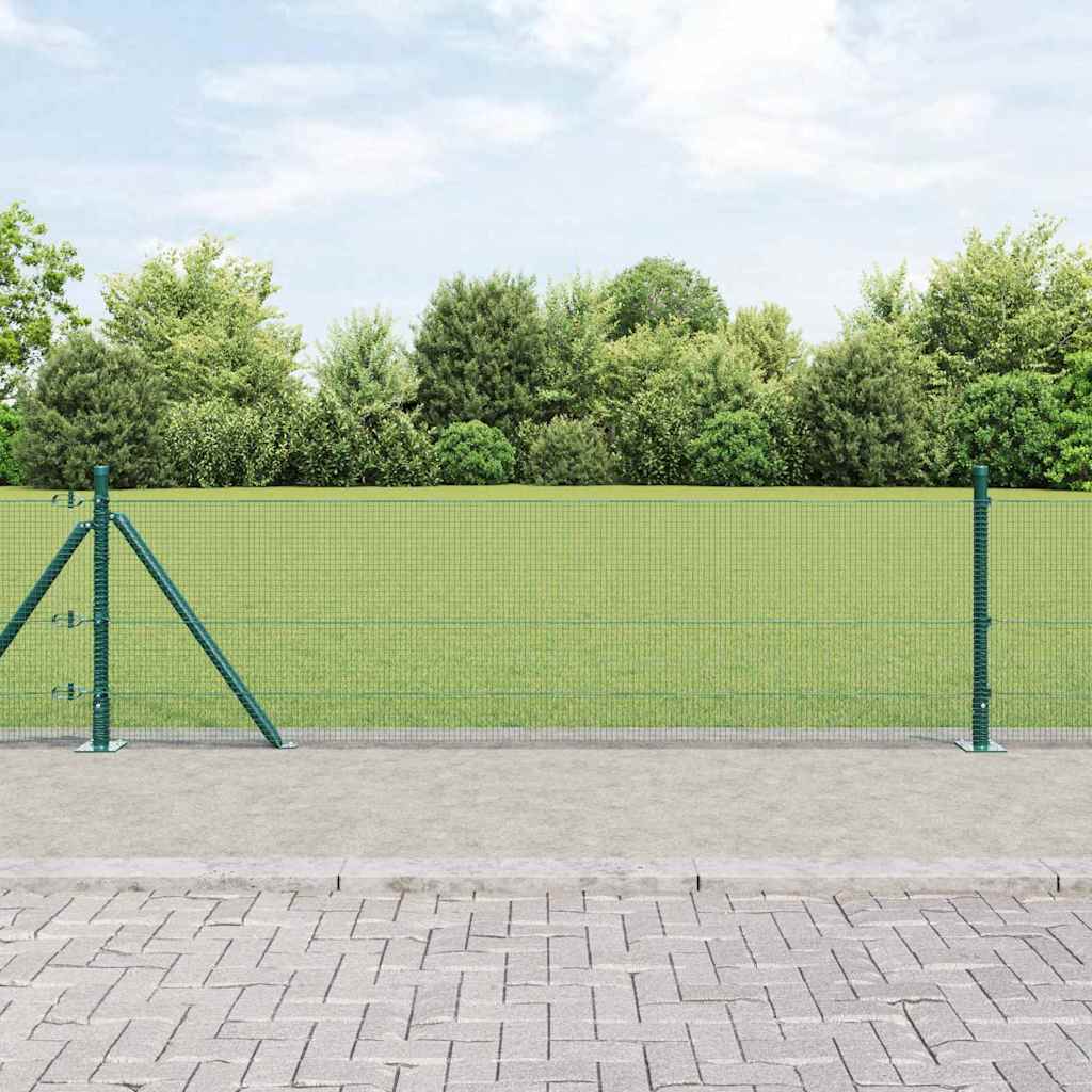 Vidaxl afrasteringspaal groen 25 x 0,4 m (12 x 12 mm gaas)