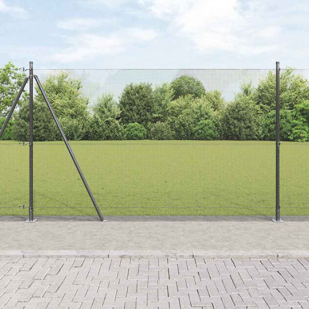 Vidaxl afrasteringspaal grijs 10 x 1,4 m (12 x 12 mm gaas)