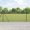 Vidaxl afrasteringspaal grijs 25 x 0,8 m (12 x 12 mm gaas)