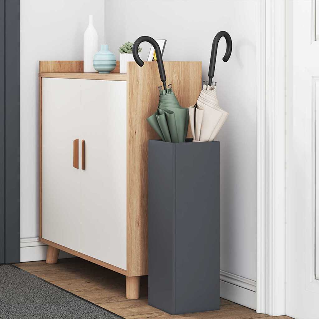 Vidaxl paraplu standaard antraciet 15,5 x 15,5 x 49 cm metaal