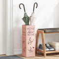 Vidaxl paraplu standaard met opslag roze 15,5 x 15,5 x 49 cm metaal