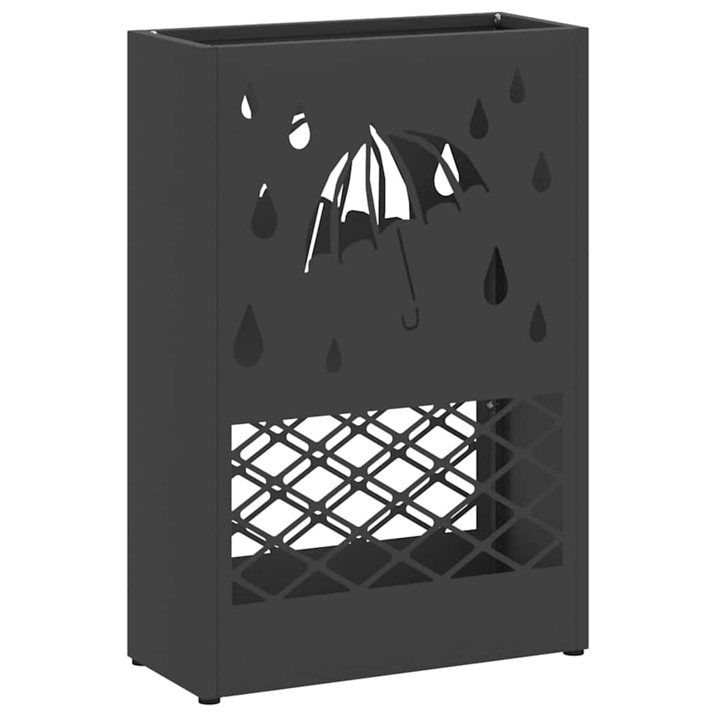 Vidaxl paraplu standaard zwart 28 x 12 x 41 cm staal