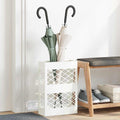 Vidaxl paraplu standaard wit 28 x 12 x 41 cm staal