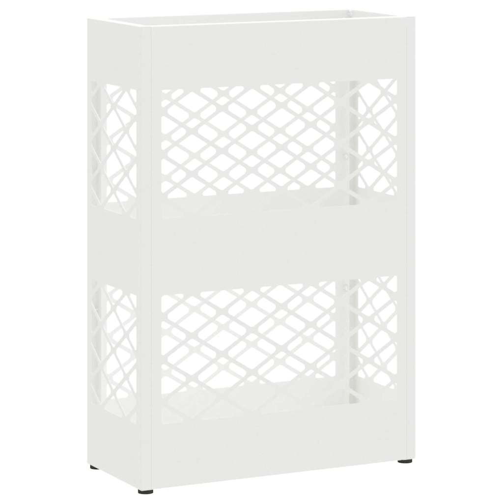 Vidaxl paraplu standaard wit 28 x 12 x 41 cm staal