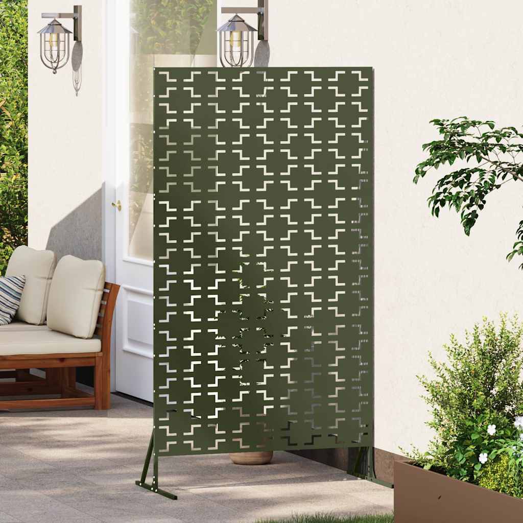 Vidaxl privacyscherm olijfgroen 100 x 50 x 180 cm staal
