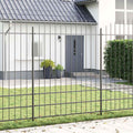 Vidaxl tuinhek grijs 170 x 225 cm gepoedercoat staal