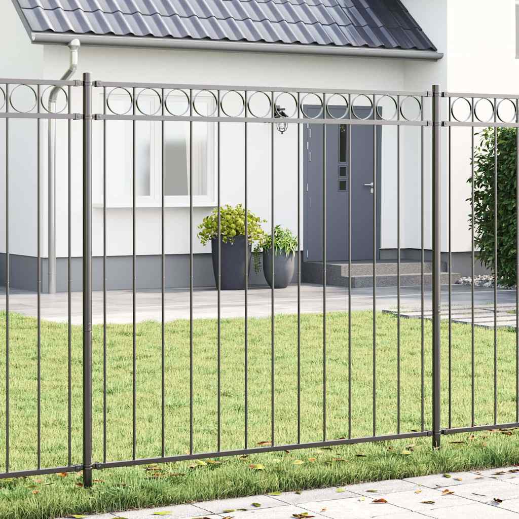 Vidaxl hecelement grijs 170 x 170 cm staal