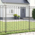 Vidaxl hecelement grijs 170 x 200 cm staal