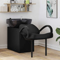 Vidaxl shampoo stoel zwart 63 x 141 x 92 cm pvc