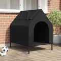 Vidaxl huis voor huisdieren zwart 110 x 75 x 90 cm staal
