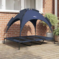 Vidaxl hondenbed marineblauw 122 x 93 x 106,5 cm staal