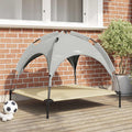 Vidaxl hondenbed 90 x 81 x 80,5 cm staal zilvergrijs