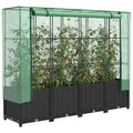 Vidaxl verhoogde plantenbak met kashoes rotanlook 160x40x138 cm