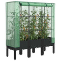 Vidaxl plantenbak verhoogd met kashoes 120x40x140 cm rattanlook