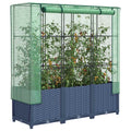 Vidaxl plantenbak verhoogd met kashoes 120x40x138 cm rattanlook