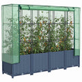 Vidaxl verhoogde plantenbak met kashoes rotanlook 160x40x138 cm