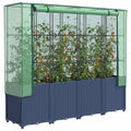 Vidaxl verhoogde plantenbak met kashoes rotanlook 160x40x153 cm
