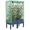 Vidaxl plantenbak verhoogd met kashoes 80x40x140 cm rattanlook